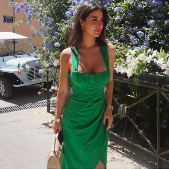 ZARA LINEN BLEND DRESS NWT - Picture 6 of 12